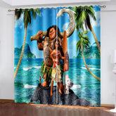 2025 NEW Moana Curtains Pattern Blackout Window Drapes